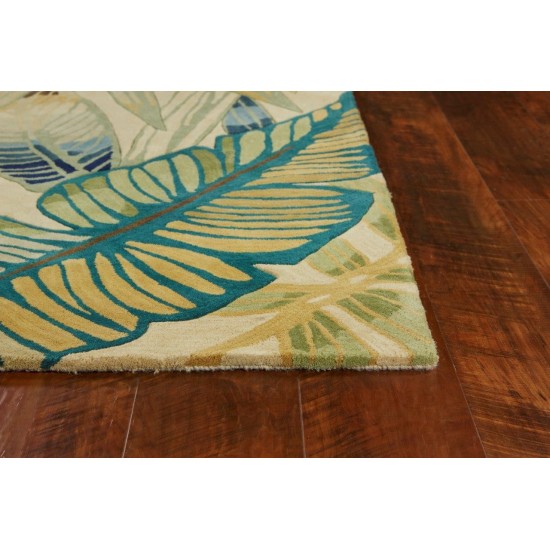 Sparta Ivory/Teal Nassau 5'3" x 8'3" Rug