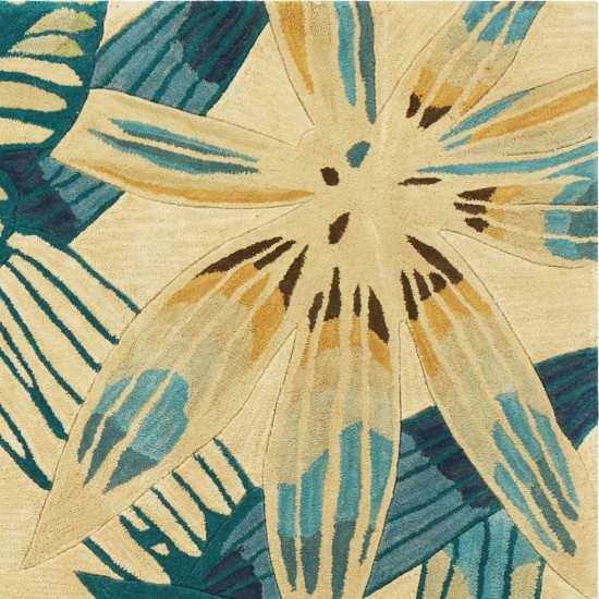 Sparta Ivory/Teal Nassau 5'3" x 8'3" Rug