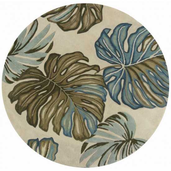 Sparta Ivory Florea 5'6" Round Rug