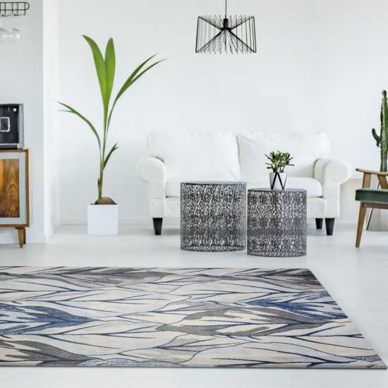 Stella Grey/Navy Visions 3'3" x 4'11" Rug
