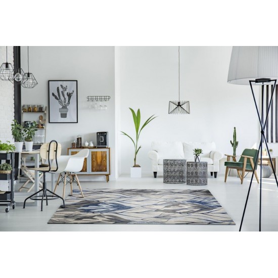 Stella Grey/Navy Visions 9'10" x 13'2" Rug