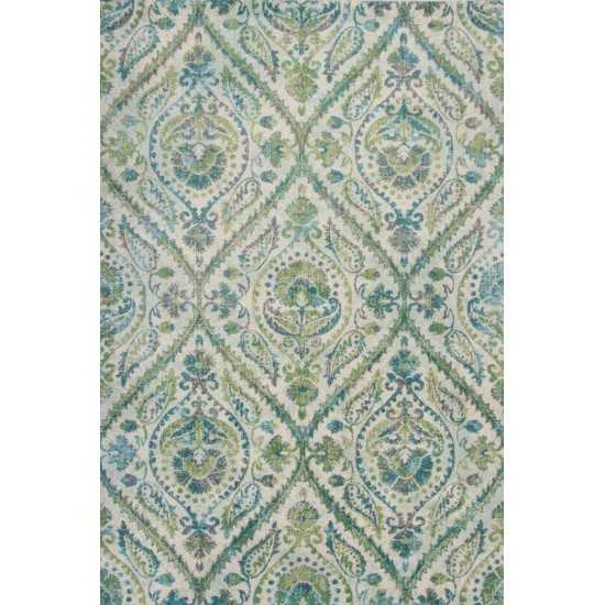 Stella Ivory/Teal Parisian 5'3" x 7'7" Rug