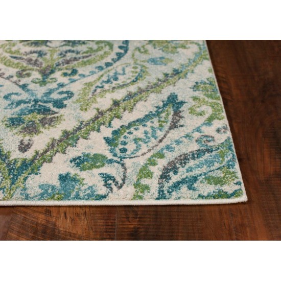 Stella Ivory/Teal Parisian 5'3" x 7'7" Rug