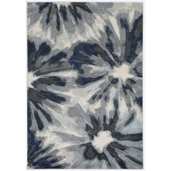 Stella Ivory Blue Splash 3'3" x 4'11" Rug