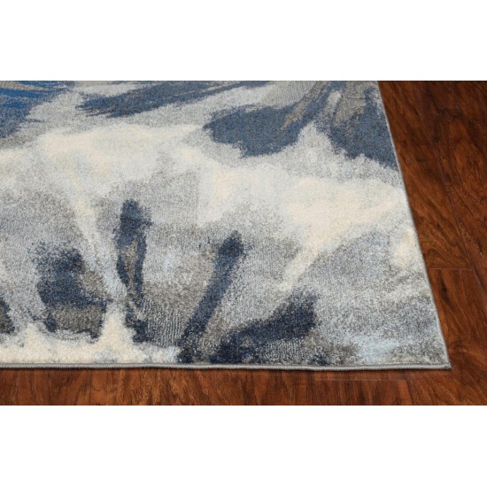 Stella Ivory Blue Splash 3'3" x 4'11" Rug