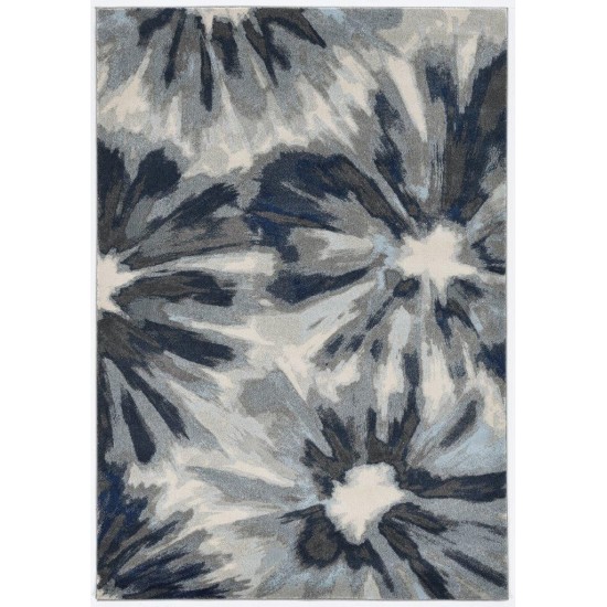 Stella Ivory Blue Splash 5'3" x 7'7" Rug