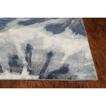 Stella Ivory Blue Splash 5'3" x 7'7" Rug