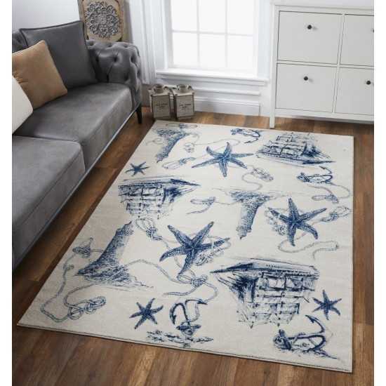 Stella Ivory/Navy Coast 7'10" x 10'10" Rug