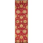 Syriana Red Allover Kashan 2'3" x 7'6" Runner Rug