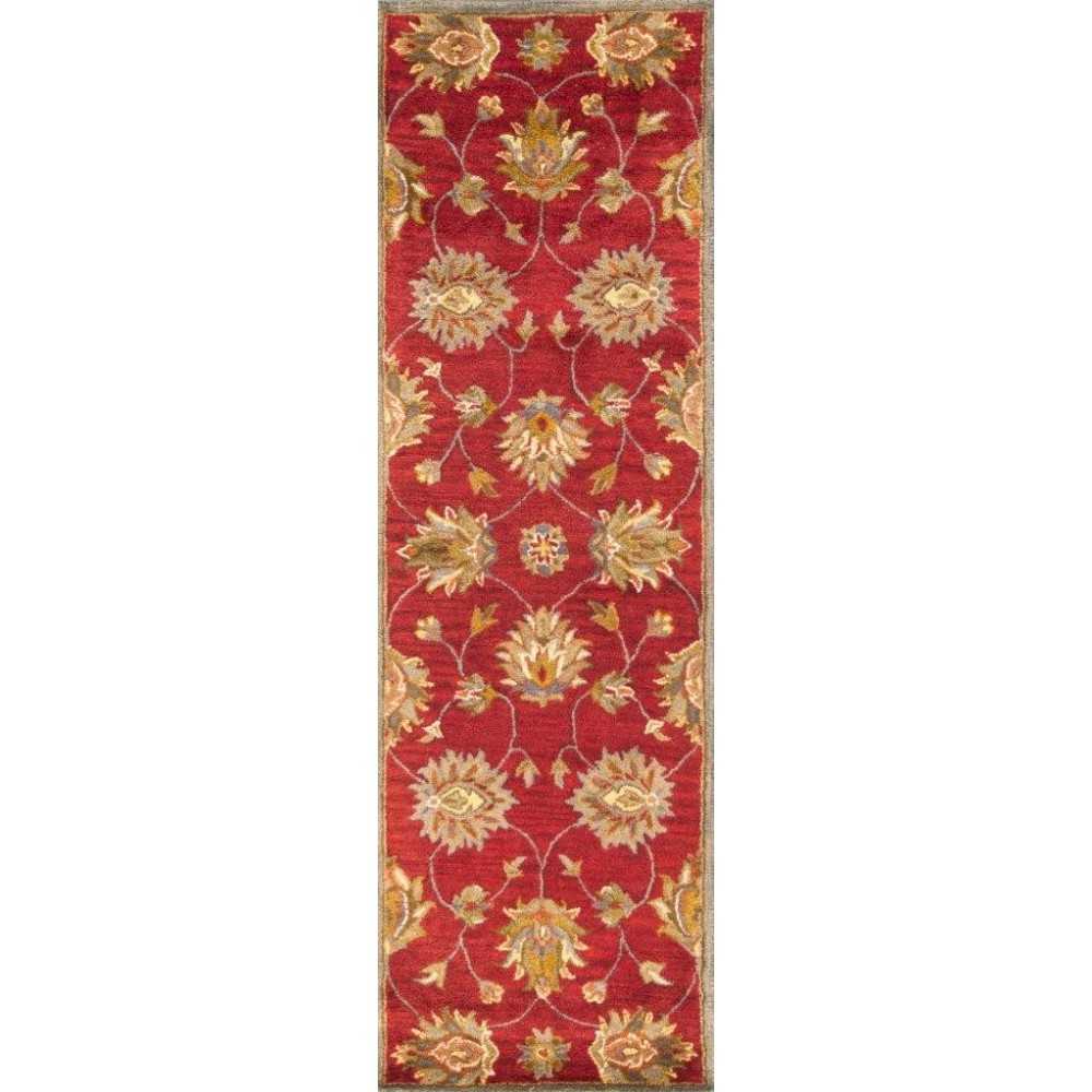 Syriana Red Allover Kashan 2'3" x 7'6" Runner Rug Syriana Red Allover Kashan 2'3" x 7'6" Runner Rug