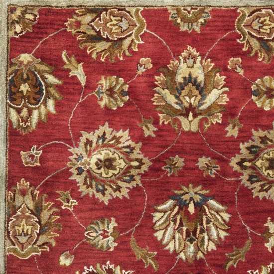 Syriana Red Allover Kashan 2'3" x 7'6" Runner Rug