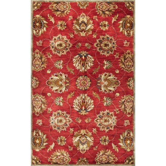 Syriana Red Allover Kashan 3'3" x 5'3" Rug