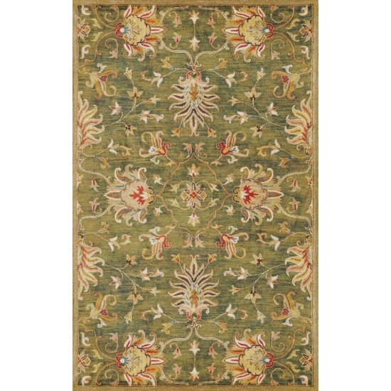 Syriana Emerald Green Agra 5' x 8' Rug