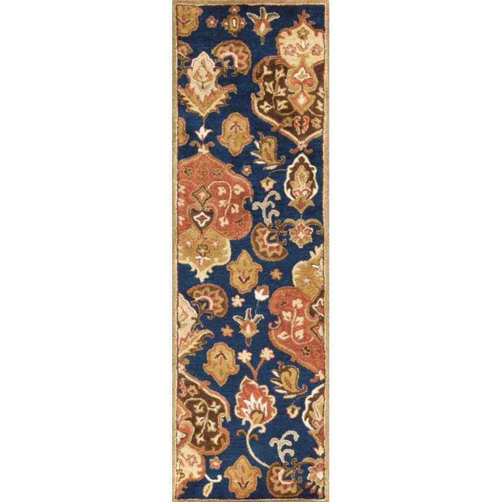 Syriana Navy Tapestry 2'3" x 7'6" Runner Rug