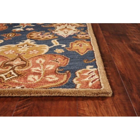 Syriana Navy Tapestry 2'3" x 7'6" Runner Rug