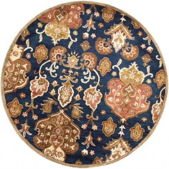 Syriana Navy Tapestry 5'6" Round Rug