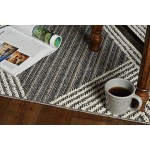 Terrace Grey/Ivory Diamonds 4' x 5'9" Rug