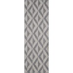 Terrace Grey Illusion 2'7" x 7'9" Runner Rug