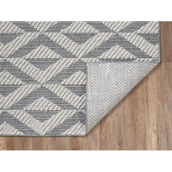 Terrace Grey Illusion 2'7" x 7'9" Runner Rug