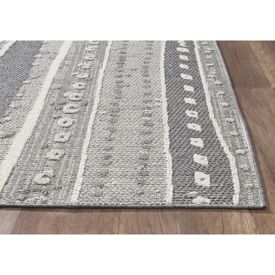 Terrace Grey Terrain 2'7" x 7'9" Runner Rug