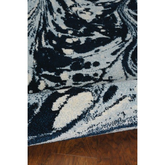 Watercolors Blue Marble 5' x 7'6" Rug