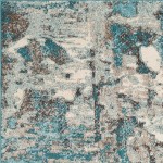 Watercolors Ivory/Teal Watercolors 3'3" x 4'11" Rug