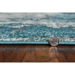 Watercolors Ivory/Teal Watercolors 3'3" x 4'11" Rug