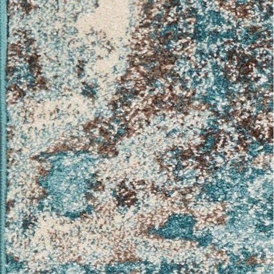 Watercolors Ivory/Teal Watercolors 5' x 7'6" Rug