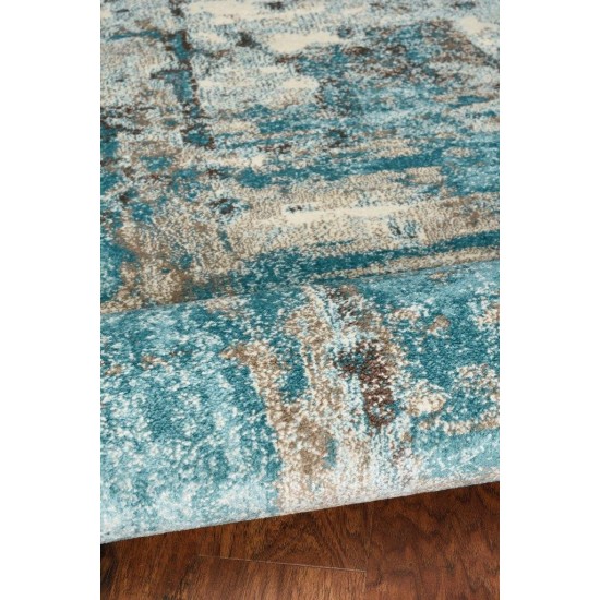 Watercolors Ivory/Teal Watercolors 5' x 7'6" Rug