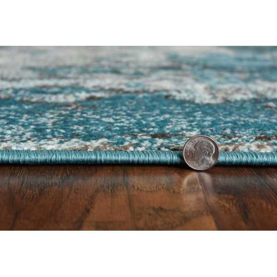 Watercolors Ivory/Teal Watercolors 8'3" x10'2" Rug