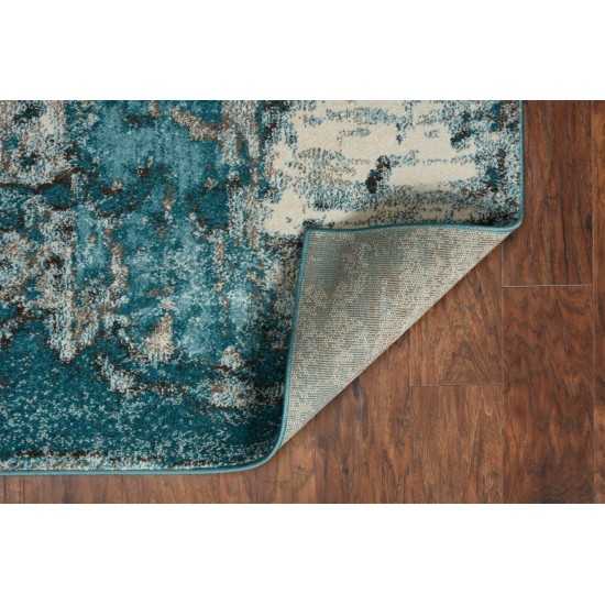 Watercolors Ivory/Teal Watercolors 8'3" x10'2" Rug