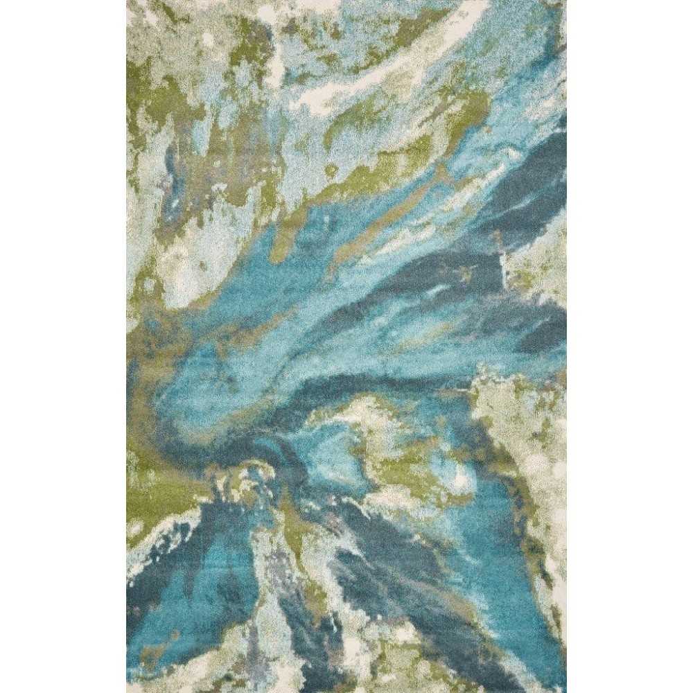 Watercolors Teal Abstract 3'3" x 4'11" Rug