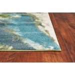 Watercolors Teal Abstract 3'3" x 4'11" Rug