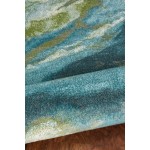 Watercolors Teal Abstract 3'3" x 4'11" Rug