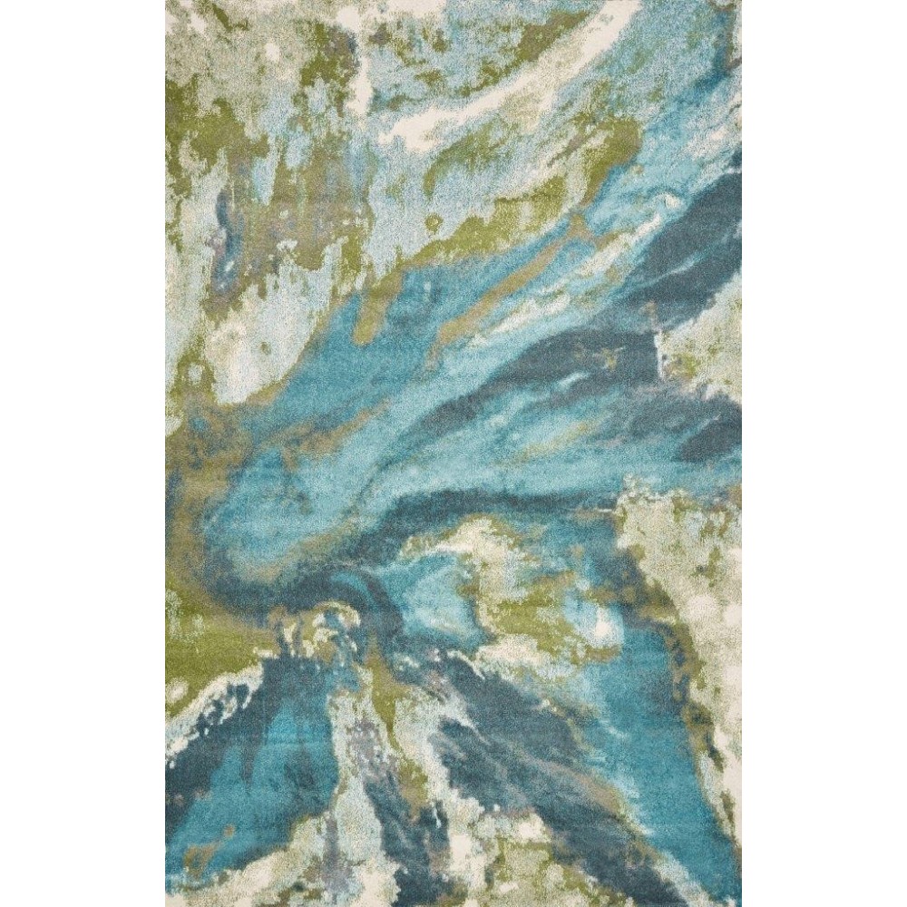 Watercolors Teal Abstract 8'3" x10'2" Rug