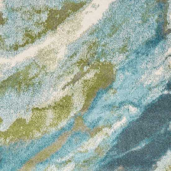 Watercolors Teal Abstract 8'3" x10'2" Rug