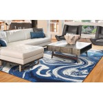 Watercolors Blue Palette 5' x 7'6" Rug