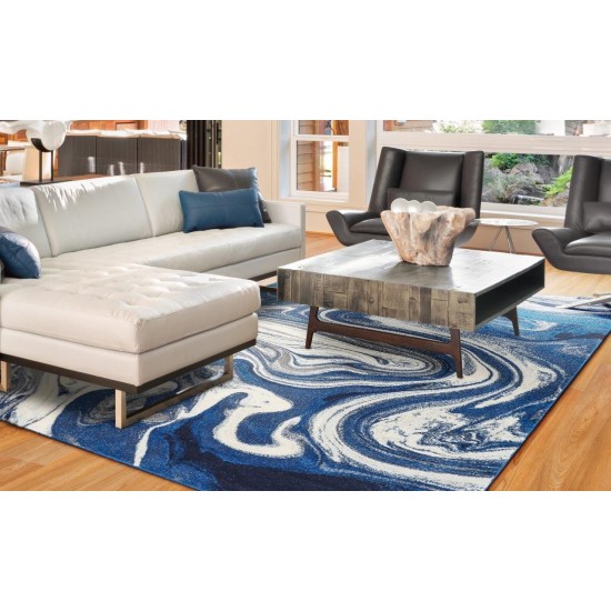 Watercolors Blue Palette 8'3" x10'2" Rug