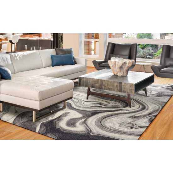 Watercolors Grey Palette 6'7" x 9'6" Rug