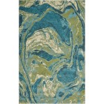 Watercolors Teal Geode 3'3" x 4'11" Rug