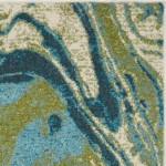 Watercolors Teal Geode 5' x 7'6" Rug