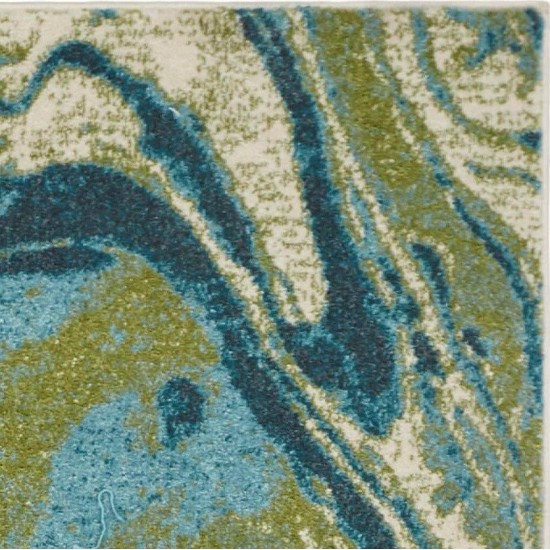 Watercolors Teal Geode 5' x 7'6" Rug