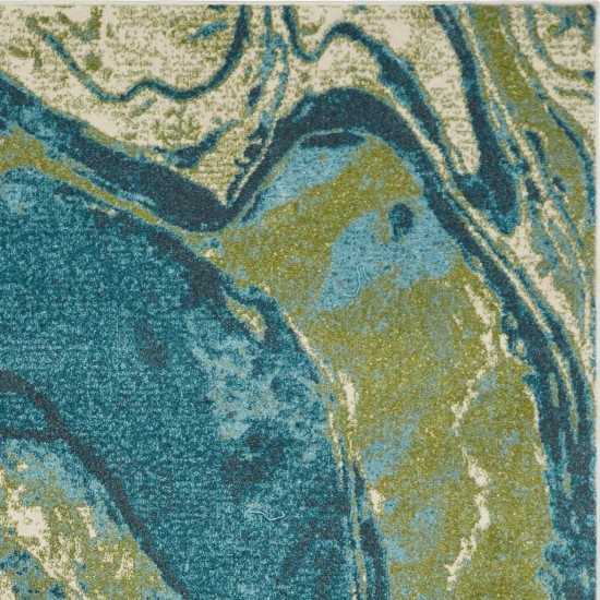 Watercolors Teal Geode 8'3" x10'2" Rug