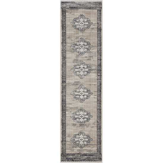 Westerly Sand/Charcoal Ria 2' x 8' Runner Rug