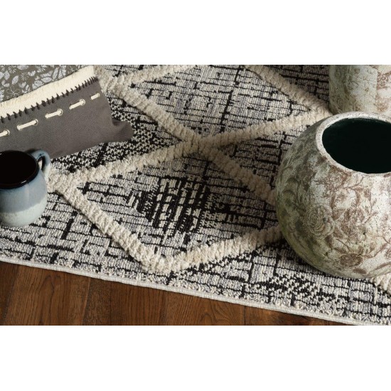 Willow Charcoal Diamonds 5'3" x 7'7" Rug