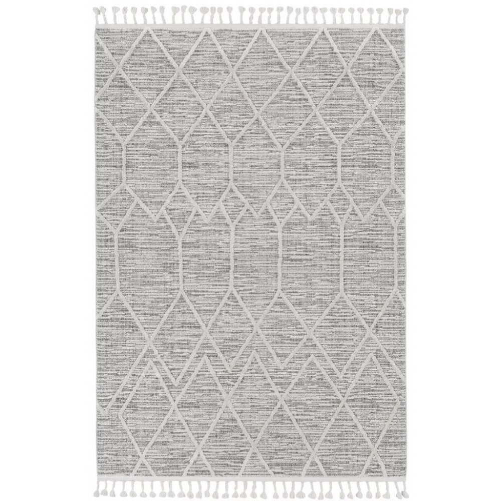 Willow Ivory Grey Honeycomb 3'3" x 4'11" Rug