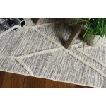 Willow Ivory Grey Honeycomb 5'3" x 7'7" Rug