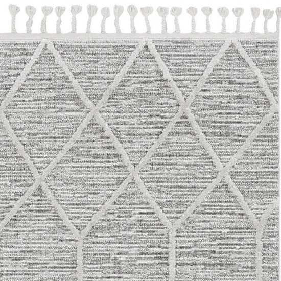 Willow Ivory Grey Honeycomb 5'3" x 7'7" Rug