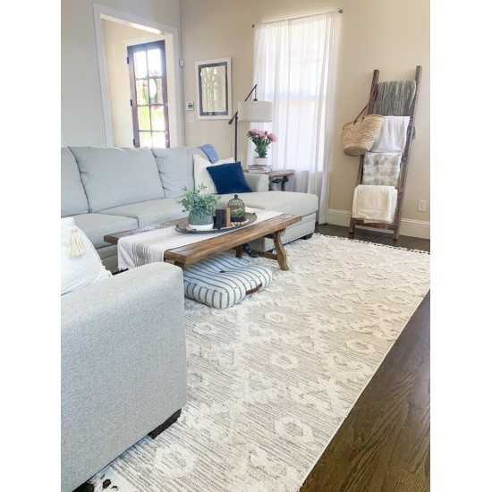Willow Ivory Beige Boho 12' x 15' Rug