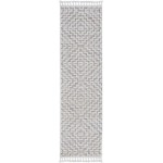 Willow Ivory Grey Geo 2'2" x 7'6" Runner Rug